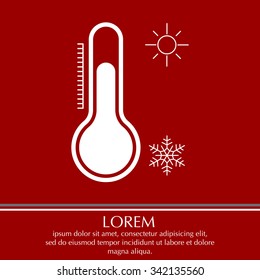 Thermometer icon , vector illustration