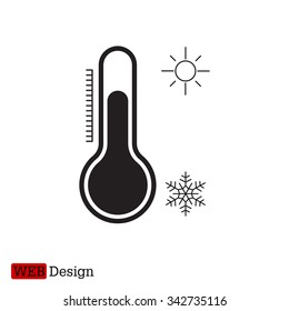 Thermometer icon , vector illustration
