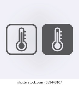 Thermometer icon. Vector illustration