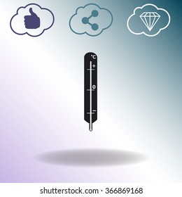 Thermometer icon, vector illustration