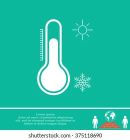 Thermometer icon , vector illustration