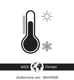 Thermometer icon , vector illustration