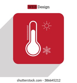 Thermometer icon , vector illustration