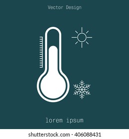 Thermometer icon , vector illustration