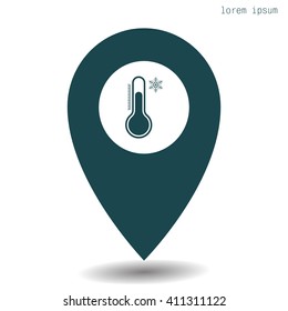 Thermometer icon , vector illustration