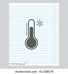 Thermometer icon , vector illustration