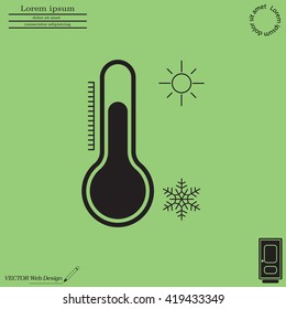 Thermometer icon , vector illustration