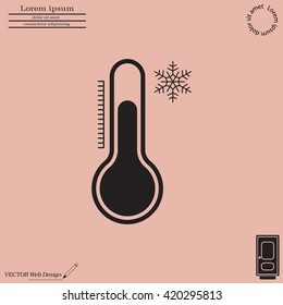 Thermometer icon , vector illustration