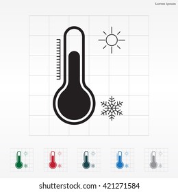 Thermometer icon , vector illustration