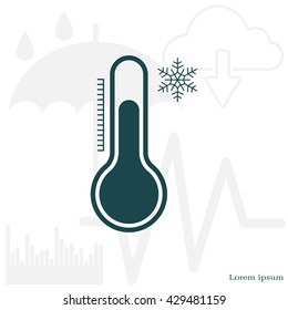 Thermometer icon , vector illustration