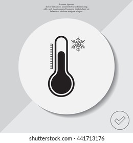 Thermometer icon, vector illustration