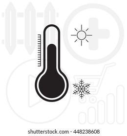 Thermometer icon , vector illustration
