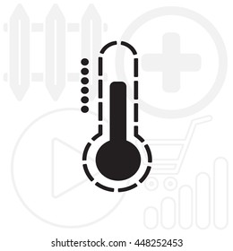 Thermometer icon , vector illustration