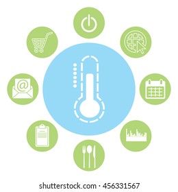 Thermometer icon , vector illustration