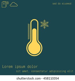 Thermometer icon , vector illustration