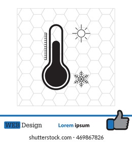 Thermometer icon , vector illustration