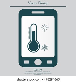 Thermometer icon , vector illustration
