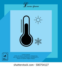 Thermometer icon , vector illustration