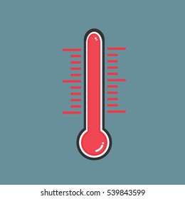 Thermometer icon, vector illustration.