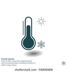 Thermometer icon , vector illustration