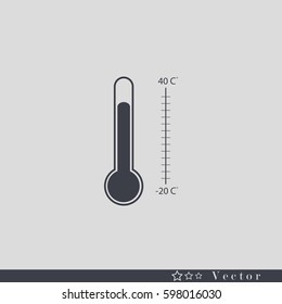 Thermometer icon, vector illustration.