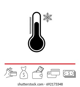 Thermometer icon , vector illustration