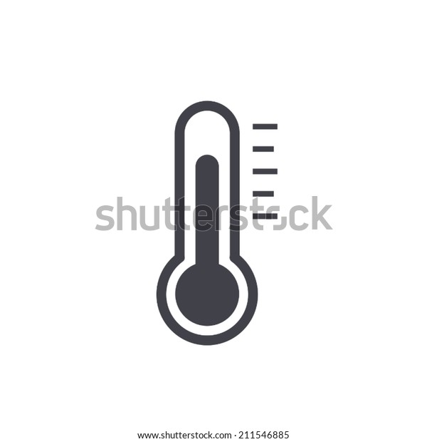 Thermometer icon , vector\
illustration