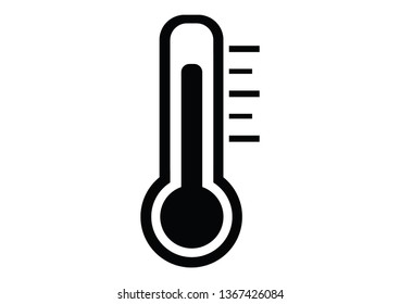 Thermometer icon , vector illustration. Black 