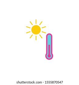 Thermometer icon. Vector illustration can be used for topics temperature, weather, meteorology forecast concept