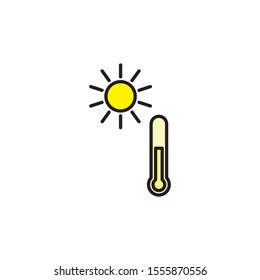 Thermometer icon. Vector illustration can be used for topics temperature, weather, meteorology forecast concept