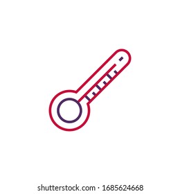 diseño de ilustración vectorial de icono termómetro. icono termómetro de dos colores
