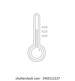 Diseño de ilustración vectorial de icono termómetro.