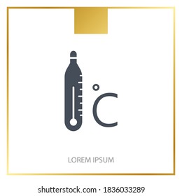 Thermometer-Symbol. Vektorgrafik EPS10.