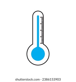 hilo de iconos de termómetro y vectores 