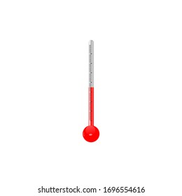 Thermometer icon vector illustration eps10. Isolated badge for website or app - stock infographics