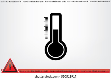 Thermometer icon vector illustration eps10. Isolated badge for website or app - stock infographics