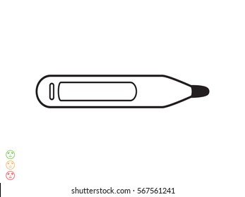 thermometer icon, vector illustration eps10