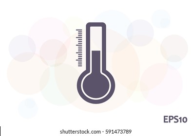 Thermometer icon vector illustration eps10. Isolated badge for website or app - stock infographics