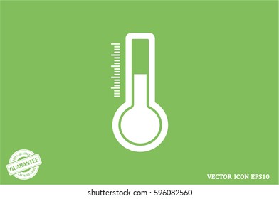 Thermometer icon vector illustration eps10. Isolated badge for website or app - stock infographics
