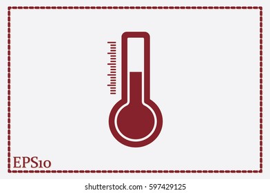 Thermometer icon vector illustration eps10. Isolated badge for website or app - stock infographics.