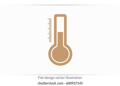 Thermometer icon vector illustration eps10. Isolated badge for website or app - stock infographics