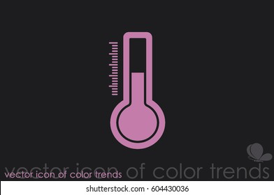 Thermometer icon vector illustration eps10. Isolated badge for website or app - stock infographics