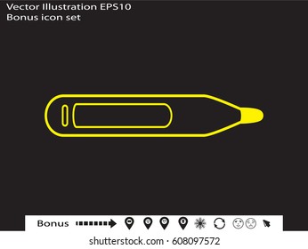 thermometer icon, vector illustration eps10