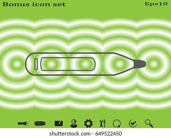 thermometer icon, vector illustration eps10