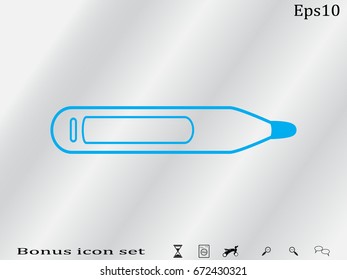 thermometer icon, vector illustration eps10
