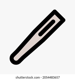 Thermometer icon vector illustration in filled line style about medical, use for website mobile app presentation