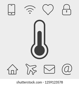 thermometer icon vector illustration. Flat design style