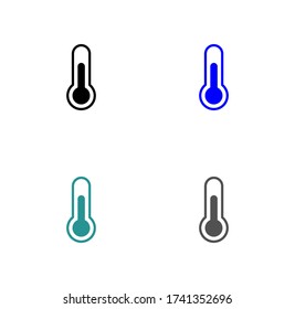 ilustración vectorial de icono termómetro. Diseño plano.