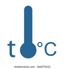 Thermometer icon, vector illustration. Flat design style