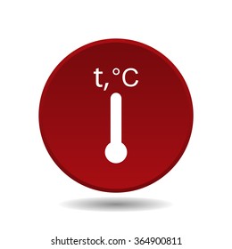Thermometer icon, vector illustration. Flat design style
